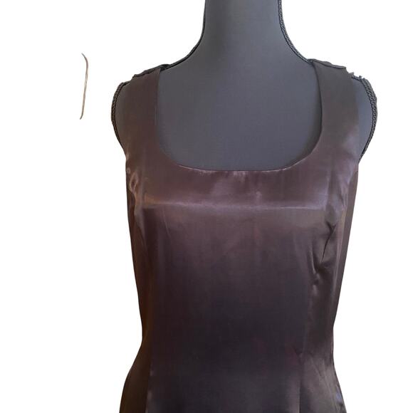 Vintage Jessica McClintock Gunne Sax Black Cocktail Dress Mesh Appliqué Back 10 - Picture 4 of 10